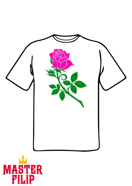 Roze ruža — majica